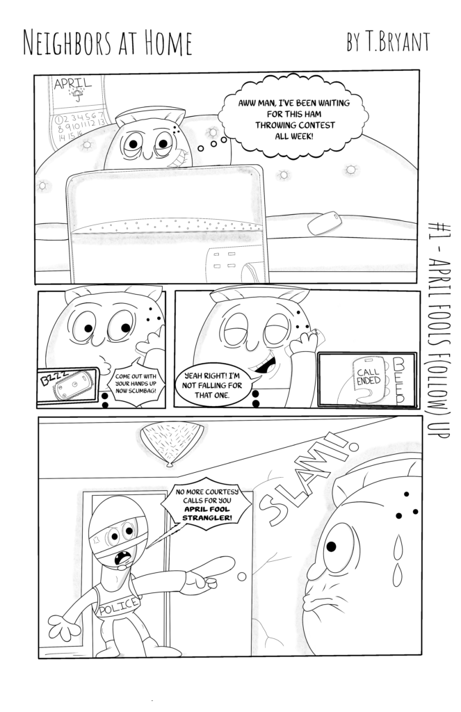 Man's door is kicked after hanging up the phone on cops.